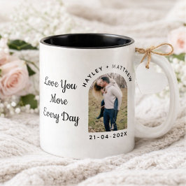 Personalized Valentine Photo Mug Två-Tonad Mugg