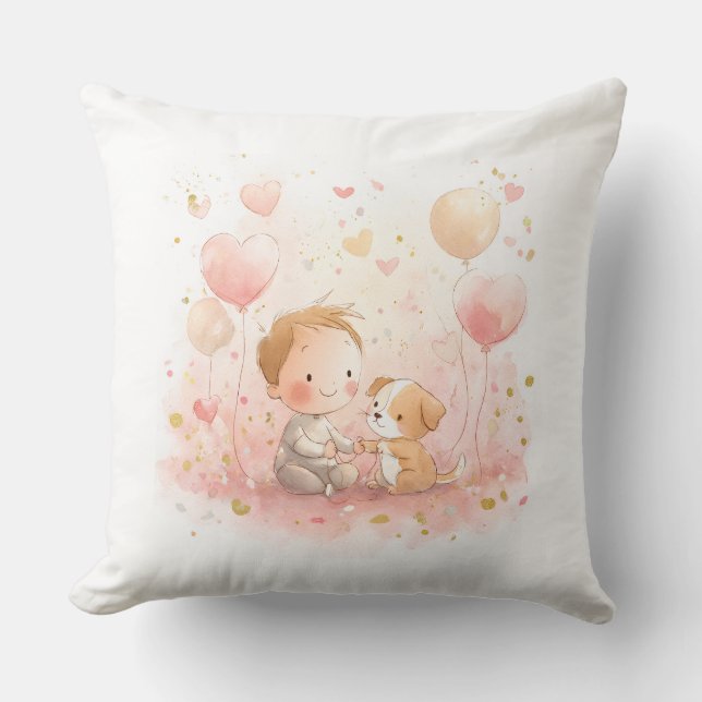Personalized Valentine’s Baby Pillow Kudde (Framsida)