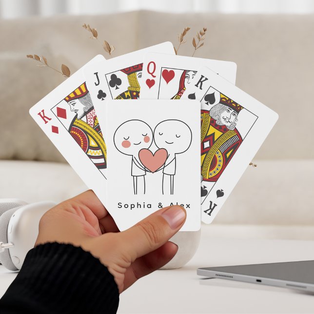 Personalized Valentine’s Couple Matching Casinokort (Skapare uppladdad)