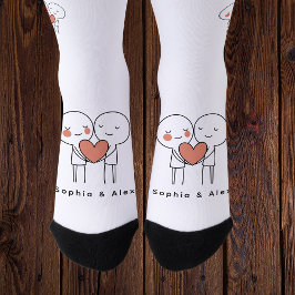 Personalized Valentine’s Couple Matching Crew Sock