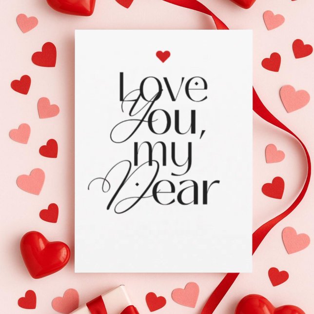 Personalized Valentine’s Day Card with Photo pink Julkort (Skapare uppladdad)