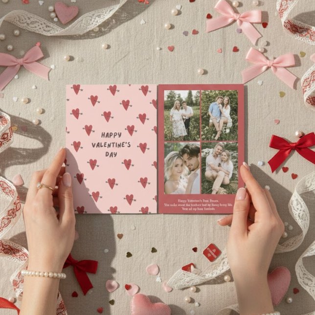 Personalized Valentine’s Day Card with Photo | Rom Julkort (Skapare uppladdad)