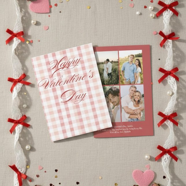 Personalized Valentine’s Day Card with Photo | Rom Julkort (Skapare uppladdad)