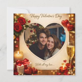 Personalized Valentine’s Day Card your Photo Julkort