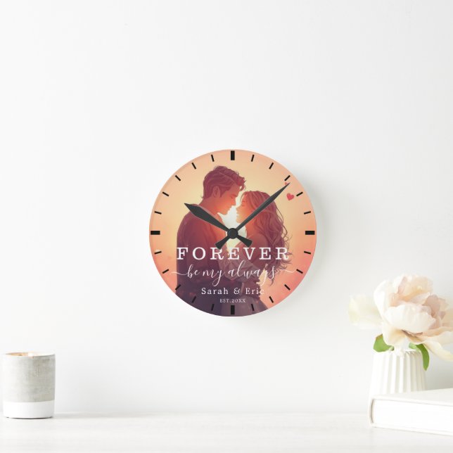Personalized Valentine’s Day Gift Rund Klocka (Hem)