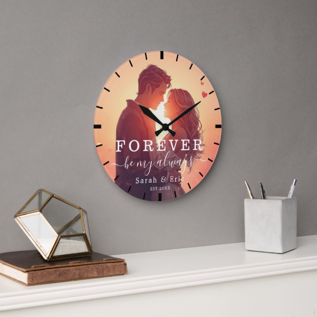 Personalized Valentine’s Day Gift Stor Klocka (Kontor)