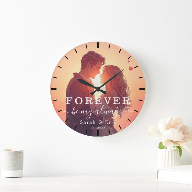 Personalized Valentine’s Day Gift Stor Klocka (Hem)