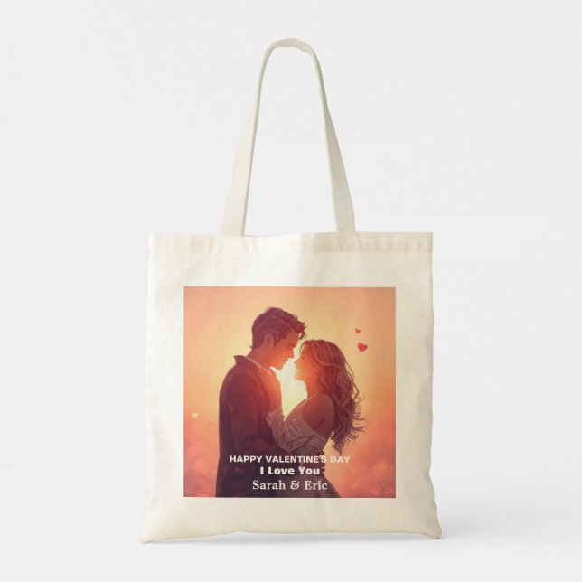 Personalized Valentine’s Day Gift Tygkasse (Baksida)