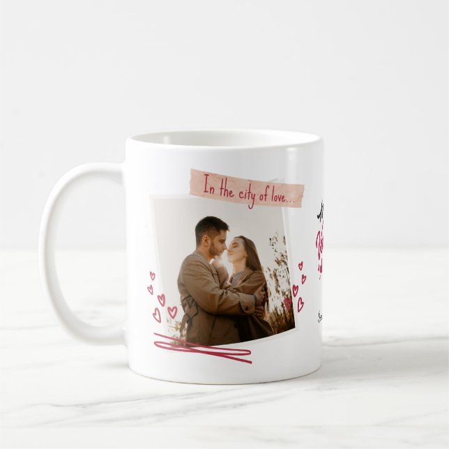 Personalized Valentine’s Day Mug | Custom Photo Kaffemugg (Vänster)