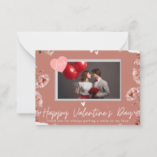 Personalized Valentine’s Day Photo Card | Romantic Anteckningskort