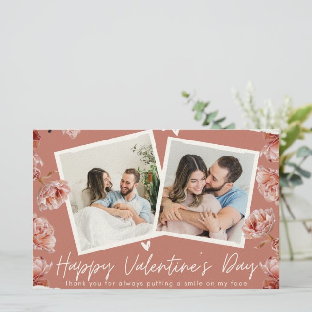 Personalized Valentine’s Day Photo Card | Romantic Brevpapper (Stående Fram)