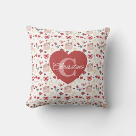 Personalized Valentine`s Day Throw Pillow Kudde