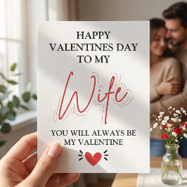 Personalized Valentines Day Card for Wife New Mom Julkort