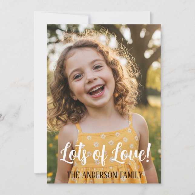 Personalized Valentines Day Photo  Kort (Framsida)