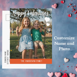 Personalized Valentines Day Photo  Vykort