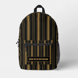 Personalized Vertical Stripe Backpack