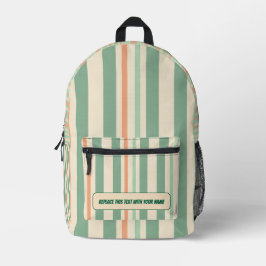 Personalized Vertical Stripe Backpack
