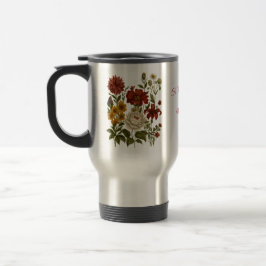 Personalized Vintage Floral Mug, Custom Name Gift Resemugg