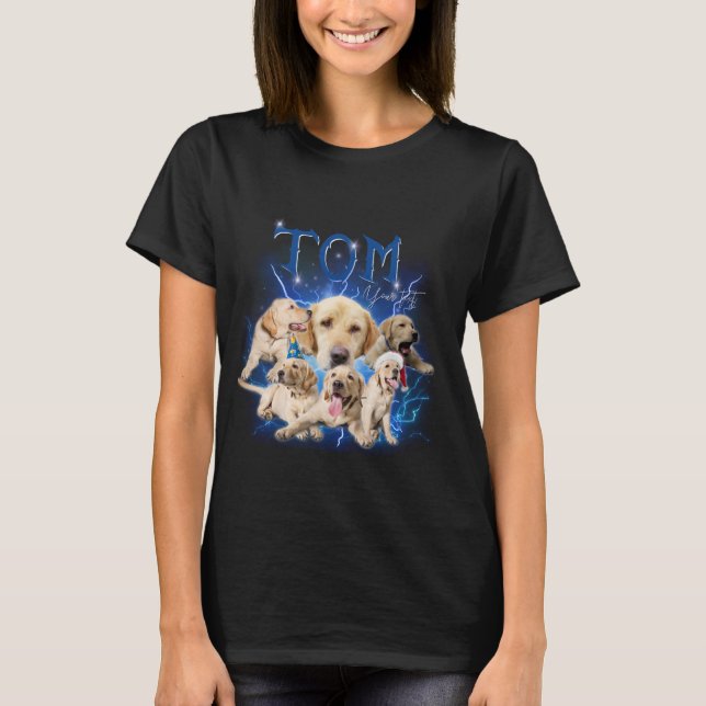 Personalized Vintage Pet T-shirt (Framsida)