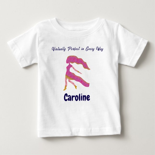 Personalized Virgo “Virtually Perfect” Toddler Art T Shirt (Framsida)