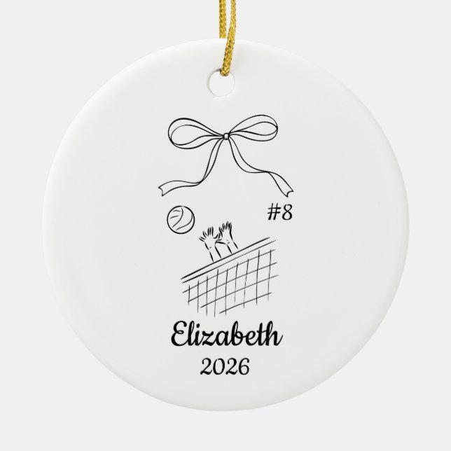 Personalized Volleyball Ornament Youth Volleyball  (Framsidan)