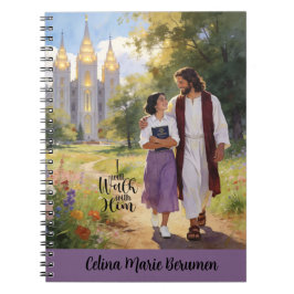 Personalized Walk with Him Christian LDS Journal Anteckningsbok