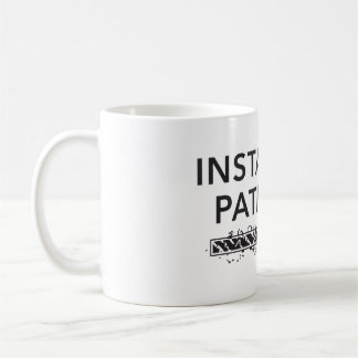 personalized water bottle, installing patience kaffemugg