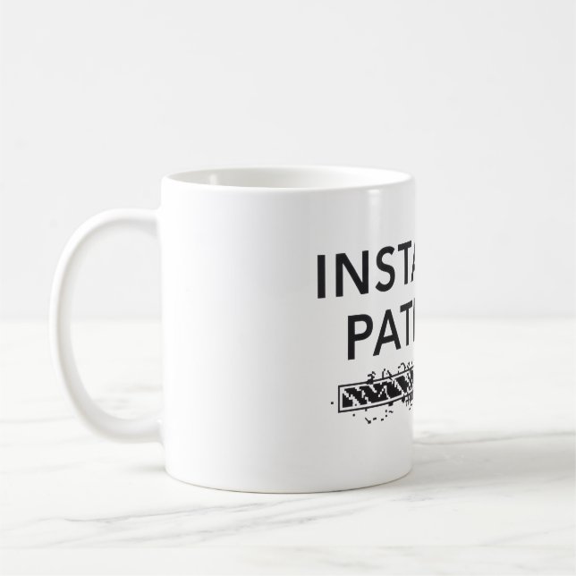 personalized water bottle, installing patience kaffemugg (Vänster)