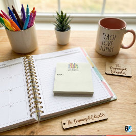 Personalized Watercolor Books From The Desk Of T Post-it Block