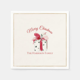 Personalized Watercolor Christmas Gift Pappersservett