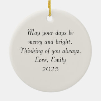 Personalized Watercolor Christmas Julgransprydnad Keramik