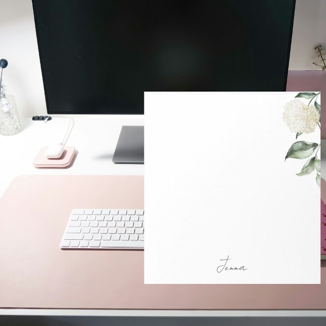 Personalized Watercolor Hydrangea Anteckningsblock (Skapare uppladdad)