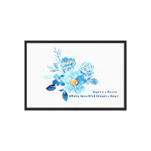 Personalized Watercolour Floral Wall Art,