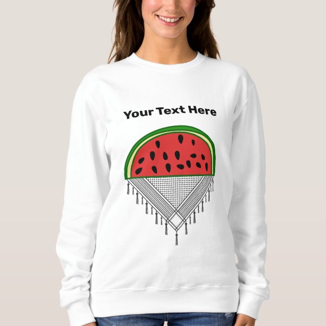 Personalized Watermelon & Palestine T-shirt (Framsida)