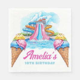 Personalized Waterpark Party Birthday Pappersservett