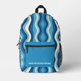 Personalized Wavy Stripe Backpack
