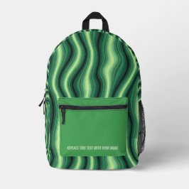 Personalized Wavy Stripe Backpack