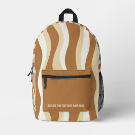 Personalized Wavy Stripe Backpack