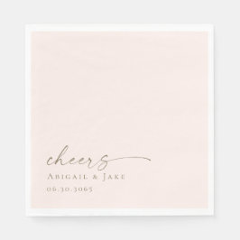 Personalized Wedding Blush Luncheon Napkins Pappersservett