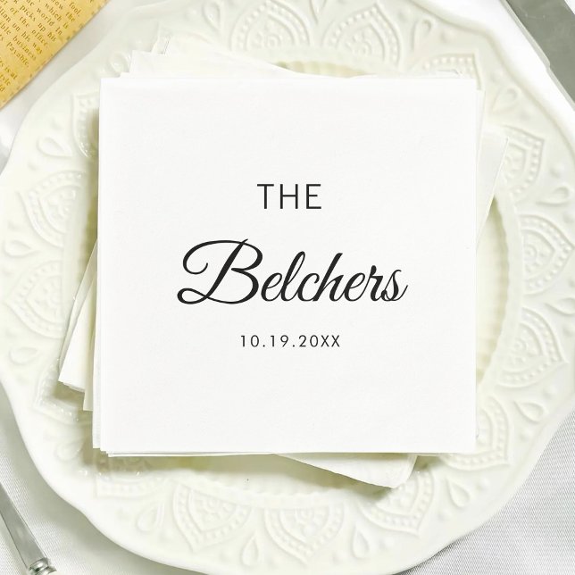 Personalized Wedding Custom Wedding Favors Pappersservett (Skapare uppladdad)