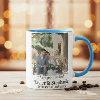 Personalized Wedding Engagement Photo Coffee Mug Mugg