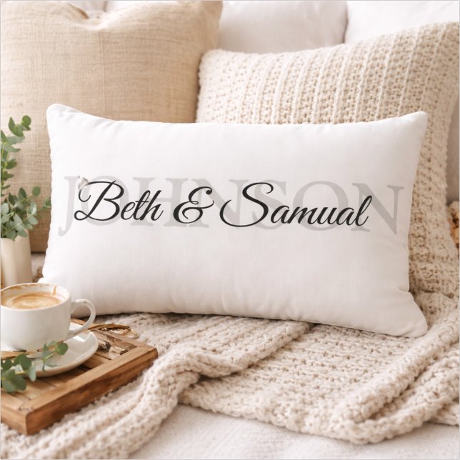 Personalized Wedding Gift for Couple Lumbarkudde (Skapare uppladdad)