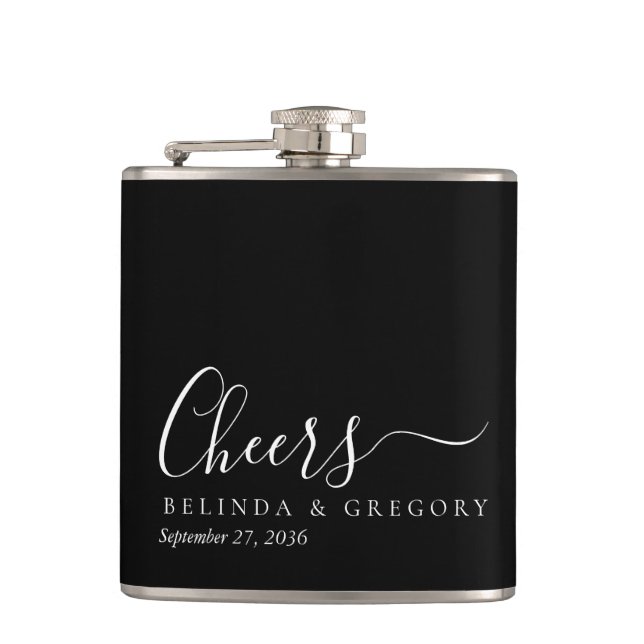 Personalized Wedding Gifts Black White Cheers Fickplunta (Framsidan)