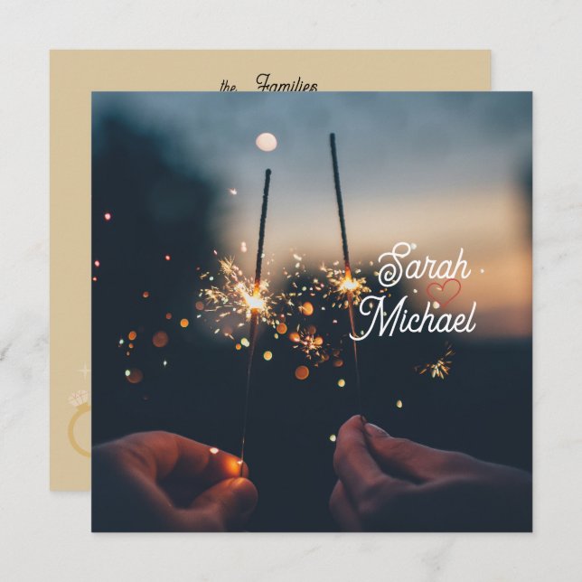 Personalized Wedding Invitation (Fram/baksida)