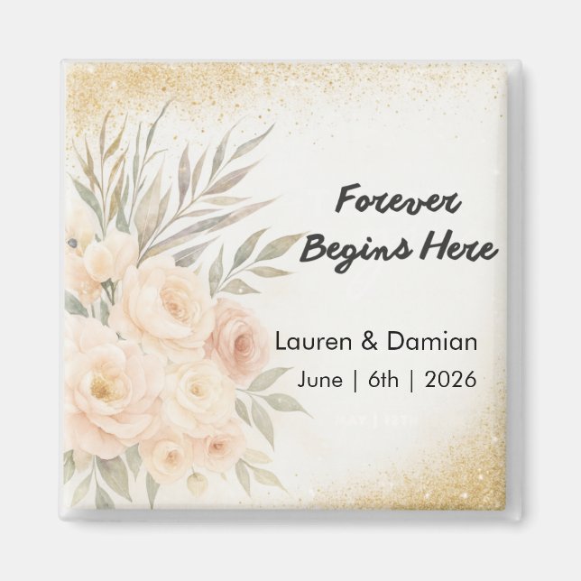 Personalized Wedding Keepsake  - Magnet (Framsidan)