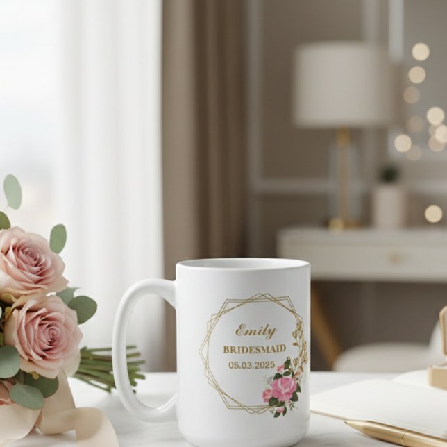 personalized wedding mug - gift for bridesmaid kaffemugg (Skapare uppladdad)