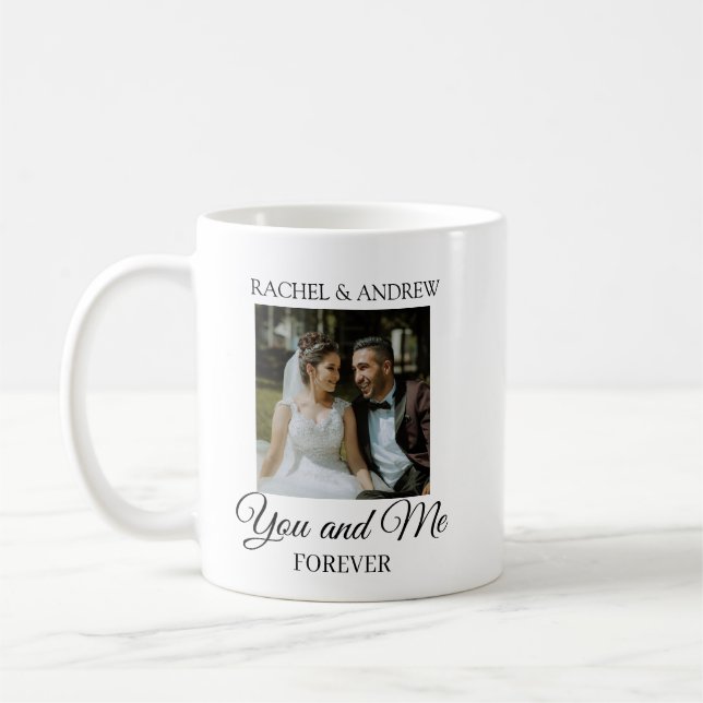 Personalized Wedding Photo Coffee Mug | Custom Kaffemugg (Vänster)