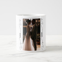 Personalized Wedding Photo Mug for Couples Jumbo Mugg