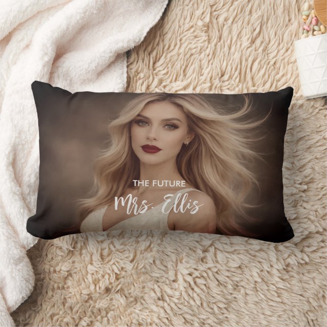Personalized Wedding Pillow – The Future, Mrs. Lumbarkudde (Filt)