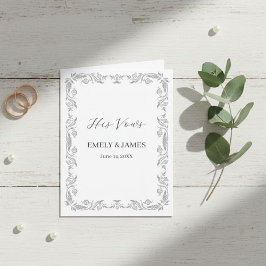  Personalized Wedding Vow Card & Keepsake Meddelande